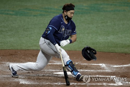 탬파베이 최지만, 1볼넷 1득점…우타석에서는 삼진(종합)