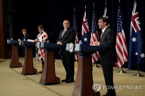 미·호주 "북미 비핵화협상 지지·北위협 대응 제재이행 재확인"