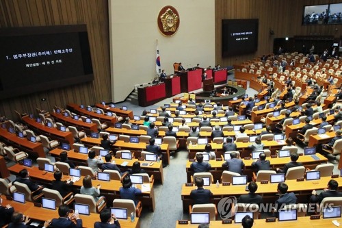 국회, 추미애 법무 탄핵소추안 부결(종합)