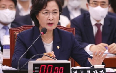 야당 질의하자 추미애 "소설을 쓰시네"…법사위 파행