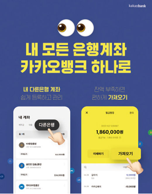 카카오뱅크, 오픈 뱅킹 서비스…앱 하나로 타행 계좌 관리도 'OK'