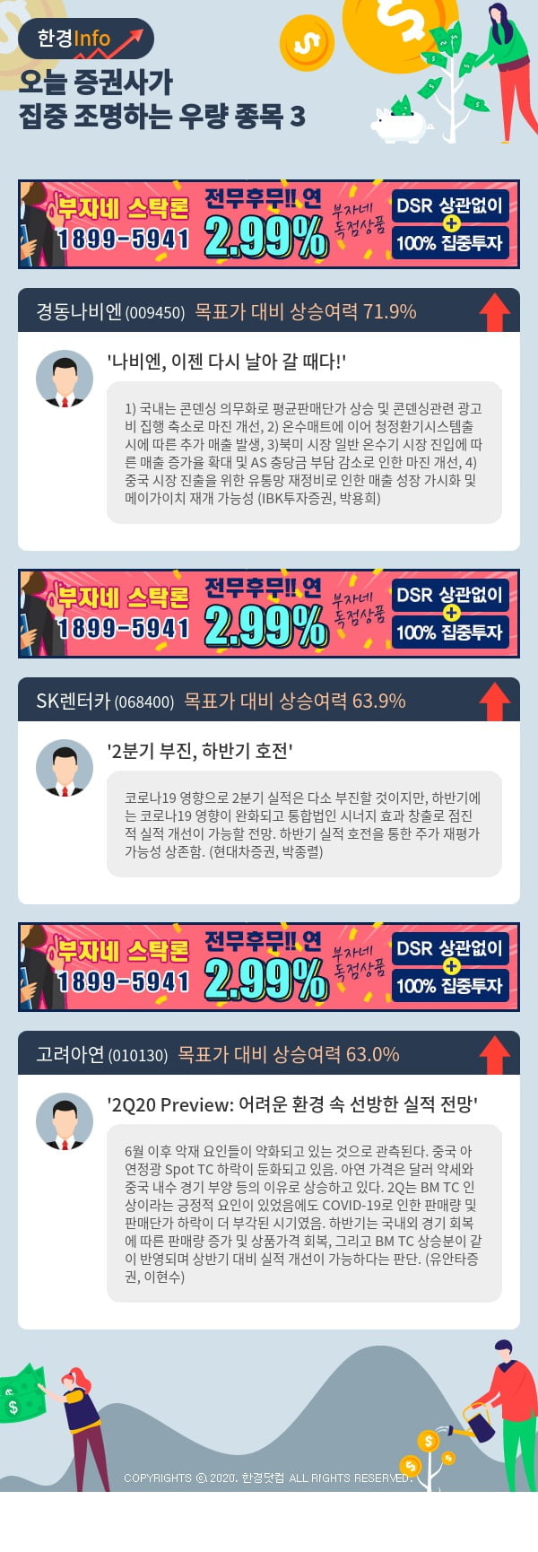 [포커스]오늘 증권사가 집중 조명하는 우량 종목 3