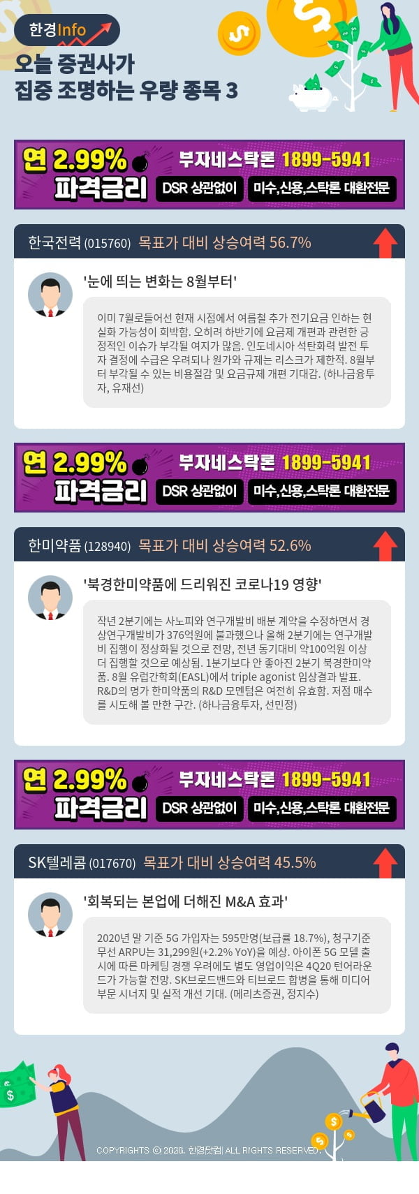 [포커스]오늘 증권사가 집중 조명하는 우량 종목 3