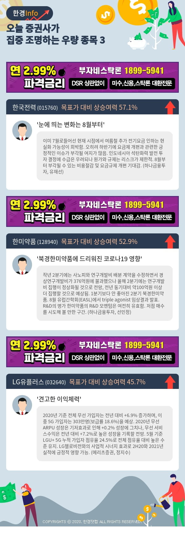 [포커스]오늘 증권사가 집중 조명하는 우량 종목 3