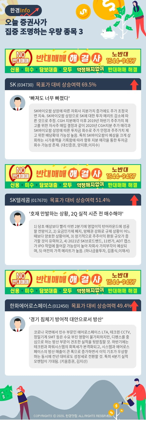 [포커스]오늘 증권사가 집중 조명하는 우량 종목 3