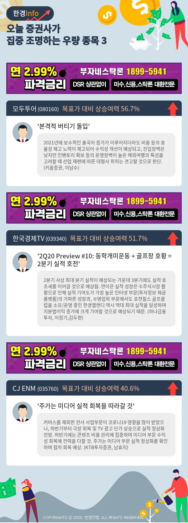 [포커스]오늘 증권사가 집중 조명하는 우량 종목 3