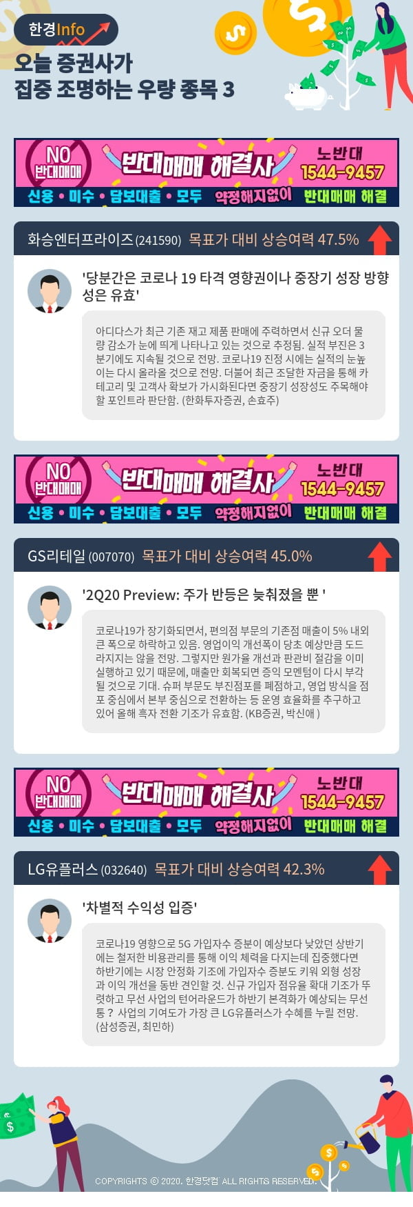 [포커스]오늘 증권사가 집중 조명하는 우량 종목 3