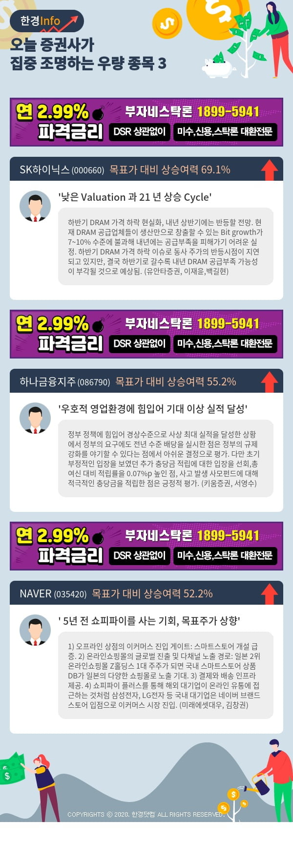 [포커스]오늘 증권사가 집중 조명하는 우량 종목 3