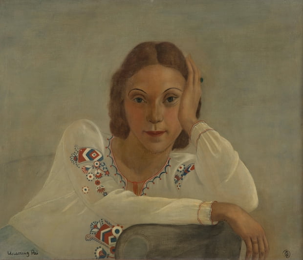 배운성, 화가의 아내, 1938, 캔버스에 유채, 60 x 73cm. 웅갤러리 제공  