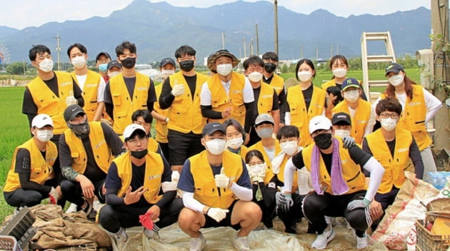 경일대 학생들, 전남 곡성에서 수해복구 구슬땀