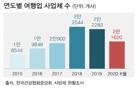 코로나 여파 올 상반기 여행사 663개 감소, 휴업도 4배 급증 