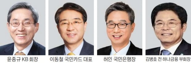 금융권, 대규모 首長 인사 스타트…KB금융 회장 후보에 윤종규·이동철·허인·김병호 | 한국경제