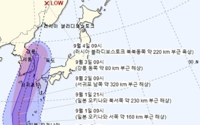 내일부터 태풍 마이삭 간접 영향…기상청 "피해 가능성 높아"