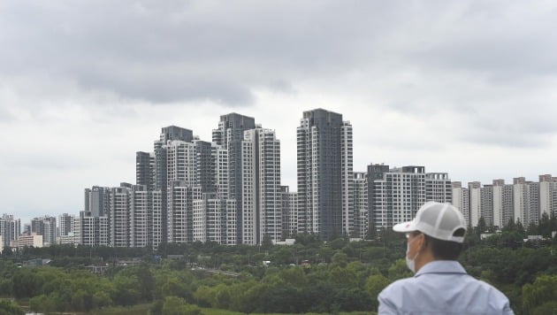 정부가 최근 ‘집값 상승세 진정 양상’에 대한 주장을 한 데 대해 시장 현황을 반영하지 못했다는 지적이 나오고 있다. 서울 동작대교에서 바라본 한강변 강남 아파트 단지 모습. 김범준기자 bjk07@hankyung.com