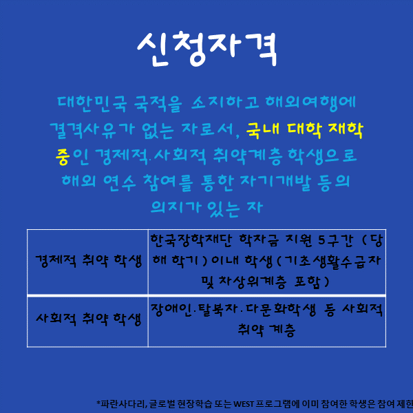 무료로 한 달 해외연수를 보내주는 사업이 있다?