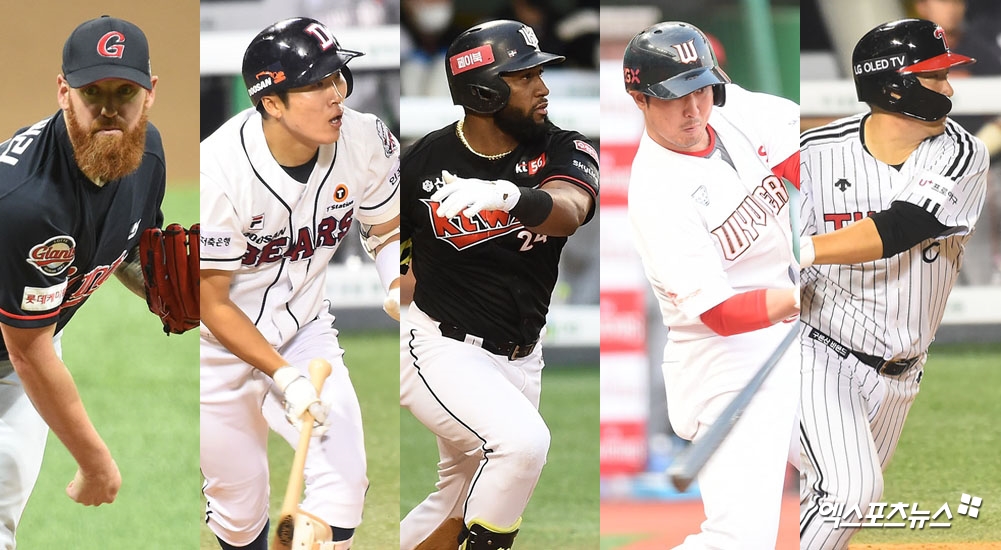 스트레일리-허경민-로하스-최정-김현수, 7월 MVP 후보