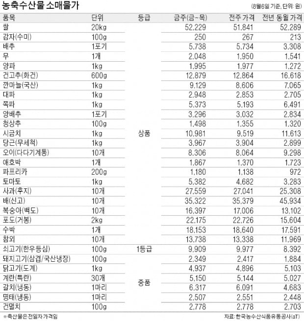 말복 앞두고 닭 가격 상승…마트 공급용 1㎏당 3744원