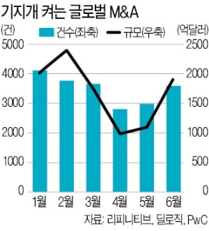 글로벌 M&A도 폭증…週 한번꼴 100억弗 넘는 '메가 딜' 성사