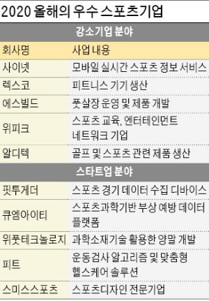 '데이터 기반 서비스' 우수스포츠기업 휩쓸었다