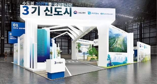 다음달 4~6일 온라인 개최되는 ‘집코노미 언택트 박람회·콘서트’ 내 3기 신도시 3D 실감형 부스. 