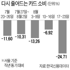 코로나 재확산에 소비 급랭…서울 자영업 매출 25% 급감