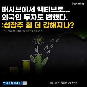 [카드뉴스] 패시브에서 액티브로...외국인 투자도 변했다. :성장주 힘 더 강해지나?