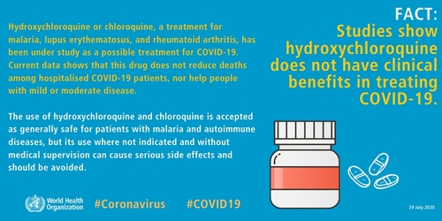 [팩트체크] 하이드록시클로로퀸 코로나에 효과 주장 근거있나?