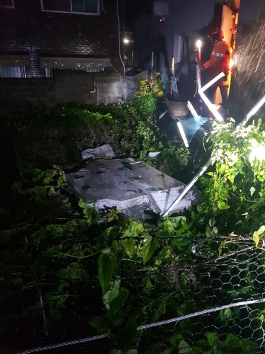 건물 외벽 떨어지고 나무 쓰러져…인천 호우 피해 잇따라