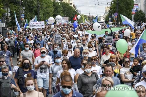 러 하바롭스크서 5주째 야당 주지사 체포 반대 시위