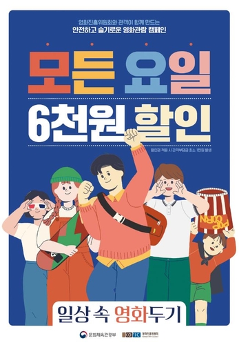 영진위, 영화관 입장료 6천원 할인권 다시 배포…총 175만장