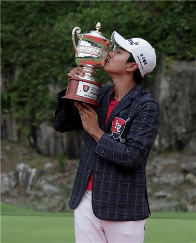 김한별, 연장서 이재경 꺾고 첫 우승…대상 포인트 1위로(종합)