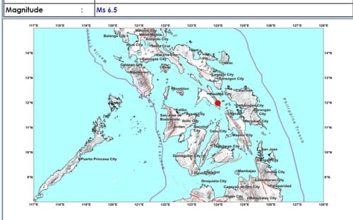 필리핀 중부서 규모 6.5 지진…"여진 등 피해 우려"