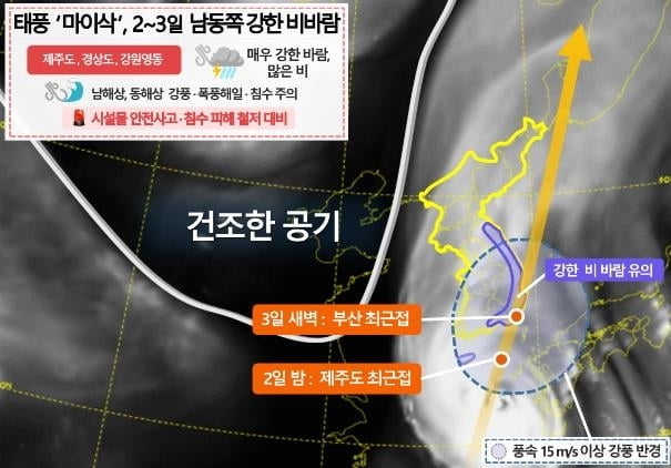 제9호 태풍 `마이삭` (사진=기상청)