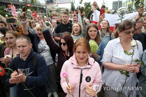 벨라루스서 장기집권 루카셴코 대선 승리 불복 시위 닷새째 지속(종합)