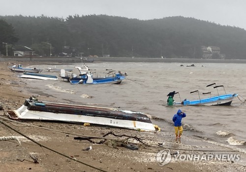 어선 뒤집히고 캠핑장엔 파도 덮쳐…수마 할퀸 충남 강풍에 휘청(종합)