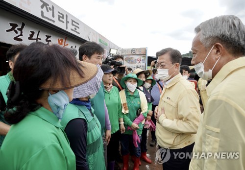 문대통령, 영호남·충청 수해지역 방문…KTX로 767㎞ 이동(종합)