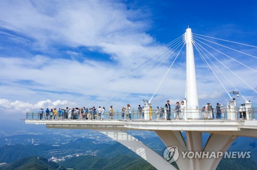 해발 1천458ｍ 발왕산 정상 스카이워크서 관광약자 초청 팸투어