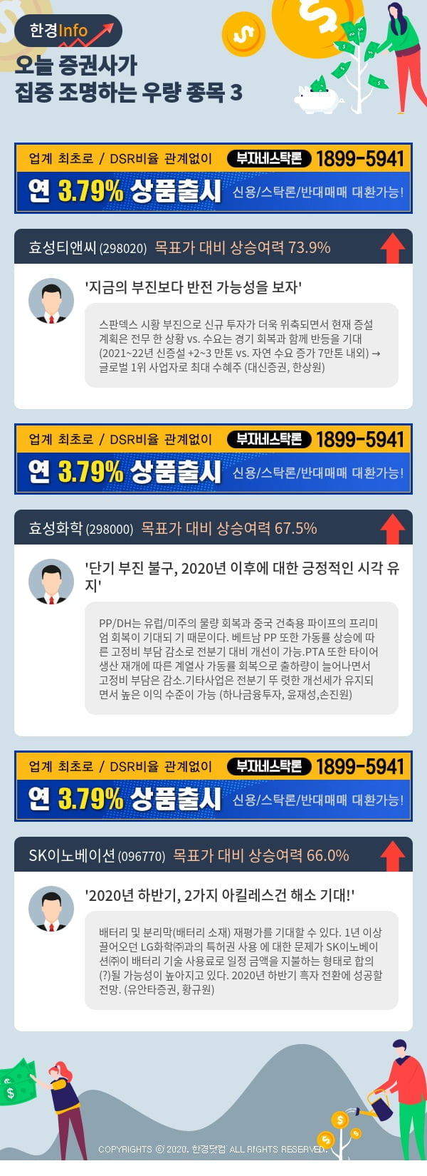 [포커스]오늘 증권사가 집중 조명하는 우량 종목 3