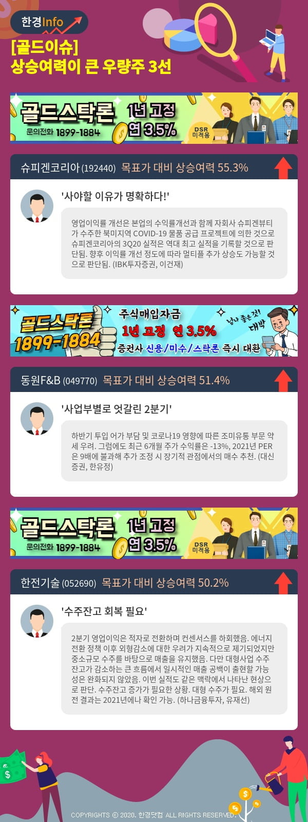 [골드이슈] 상승여력이 큰 우량주 3선