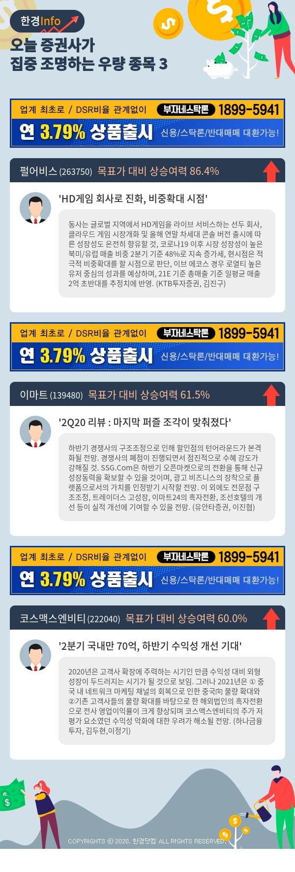 [포커스]오늘 증권사가 집중 조명하는 우량 종목 3