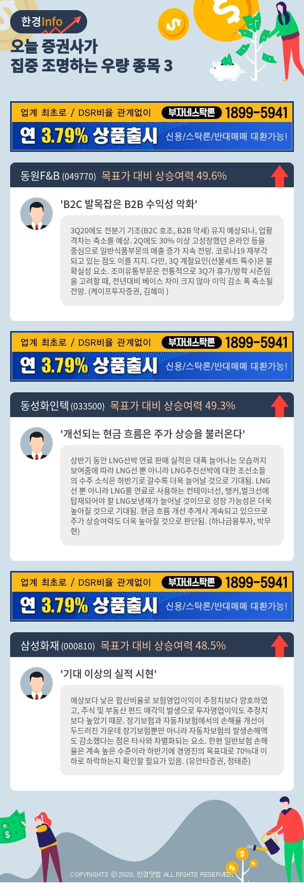 [포커스]오늘 증권사가 집중 조명하는 우량 종목 3