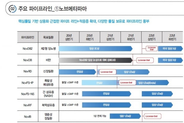 노브메타파마 파이프라인 개발 계획. 자료 제공=노브메타파마