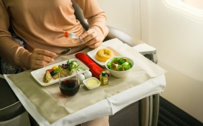 A380 타고 비즈니스석에서 '기내식 칼질'…20분 만에 동났다