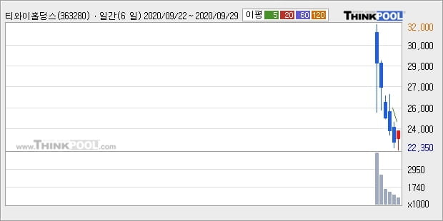 티와이홀딩스, 전일대비 5.23% 상승... 이 시각 거래량 67만2668주