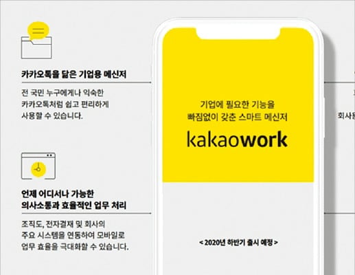 카카오, 기업용 협업 메신저 진출…네이버와 'B2B 승부'