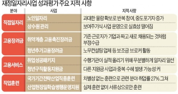 "30兆 재정 일자리 사업, 세금이 줄줄 샌다" 