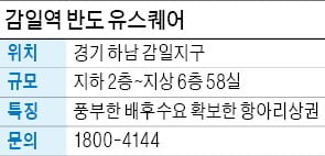 감일역 반도 유스퀘어, 상업지구 코너상가로 접근성 뛰어나