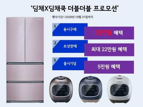 위니아딤채, 김치냉장고·압력밥솥 동시구매 할인…최대 52만원