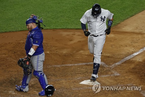 토론토, 양키스에 6-20 완패…시즌 최다 실점에 AL 동부 3위로