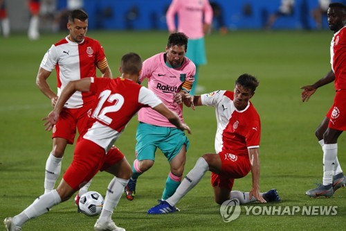 '메시 멀티골' 바르셀로나, 지로나와 평가전서 3-1 승리